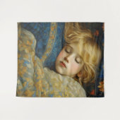 Traumhaftes Kind im Blumengeflecht Wandteppich (Vorderseite (Horizontal))