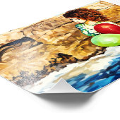 Traumhaftes Meerportrait mit Balloons und Waves Fotodruck (Ecke)