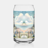 Traumhaftes Pastel Lighthouse am Meer Dosenglas (Links)