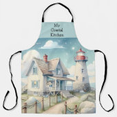 Traumhaftes Pastel Lighthouse am Meer Schürze (Vorderseite)