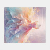 Traumhaftes Pastell-Couture-Kleid Kunst Fleecedecke (Vorderseite (Horizontal))