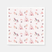 Traumhaftes Prinzessinnen-Schloss-Papiertuch Serviette (Vorderseite)