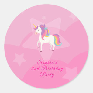 Traumhaftes & Süßes Einhorn-Sticker Runder Aufkleber