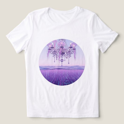 Traumhaftes Unterwasser Kronleuchter T-Shirt 💜 🌊 Tri-Blend Shirt (Design Vorderseite)