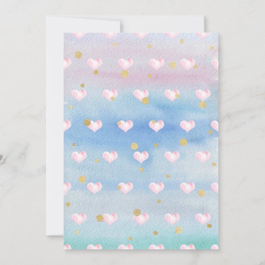 Traumhaftes Valentinstag Party Einladung (Rückseite)