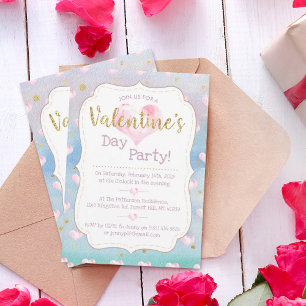 Traumhaftes Valentinstag Party Einladung