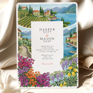 Traumhochzeit am Comer See Italien Weinberg Zitron Einladung