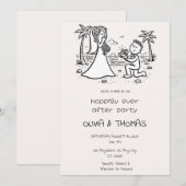 Traumhochzeit am Strand Einladung (Vorne/Hinten)