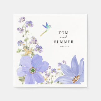 Traumhochzeit Flieder Serviette