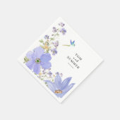Traumhochzeit Flieder Serviette (Ecke)