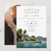 Traumhochzeit Karibik Foto-Hochzeit Einladung (Vorne/Hinten)