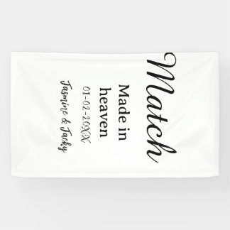 Traumhochzeit Name Datum einfache Kalligrafie Banner