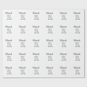 Traumhochzeit Name Datum einfache Kalligrafie Geschenkpapier