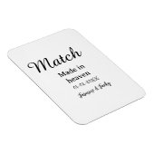Traumhochzeit Name Datum einfache Kalligrafie Magnet (Rechte Seite)