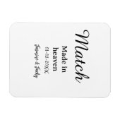 Traumhochzeit Name Datum einfache Kalligrafie Magnet (Horizontal)