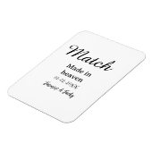 Traumhochzeit Name Datum einfache Kalligrafie Magnet (Linke Seite)