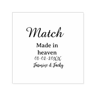 Traumhochzeit Name Datum einfache Kalligrafie Permastempel
