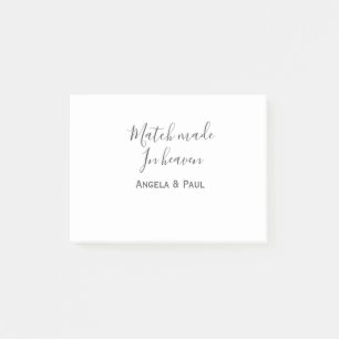 Traumhochzeit Name Paar einfach Post-it Klebezettel