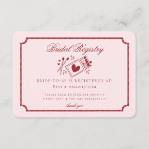 Traumhochzeit - Pinkes Hochzeitsregister Begleitkarte