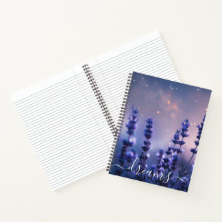 Traumjournal Mitternachts-Lavendel individuell Notizblock