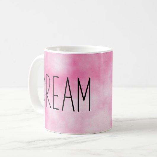 Traumkaffee Gefärbte Krawatte Rosa Kaffeetasse (Vorderseite Links)