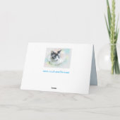 Traumkatze-Grußkarte Karte (Rückseite)