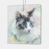 Traumkatze Keramikornament (Links)