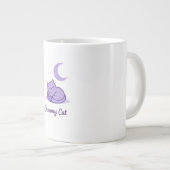 Traumkatze Mond Kaffeetasse | Süßes lila Katzen Ge Jumbo-Tasse (Vorderseite Rechts)