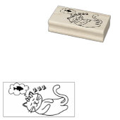 Traumkatzenkunst-Briefmarke Gummistempel (Stempel)