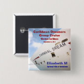 Traumkreuzfahrt-personalisiertes NamensButton Button (Vorne & Hinten)