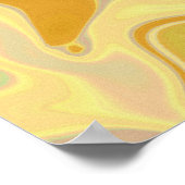 Traumlandschaft in Gold Absfact Poster (Ecke)