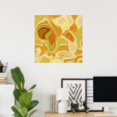 Traumlandschaft in Gold Absfact Poster (Heimbüro)