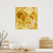Traumlandschaft in Gold Absfact Poster (Küche)