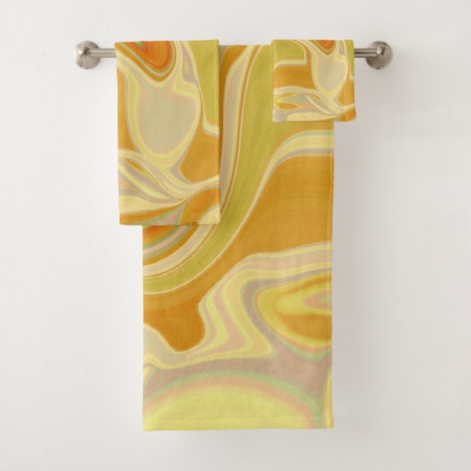 Traumlandschaft in Gold Badhandtuch Set (Insitu)