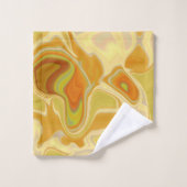 Traumlandschaft in Gold Badhandtuch Set (Waschlappen)