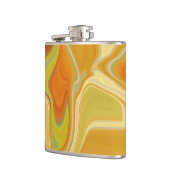 Traumlandschaft in Gold Flachmann (Links)