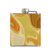 Traumlandschaft in Gold Flachmann (Rückseite)