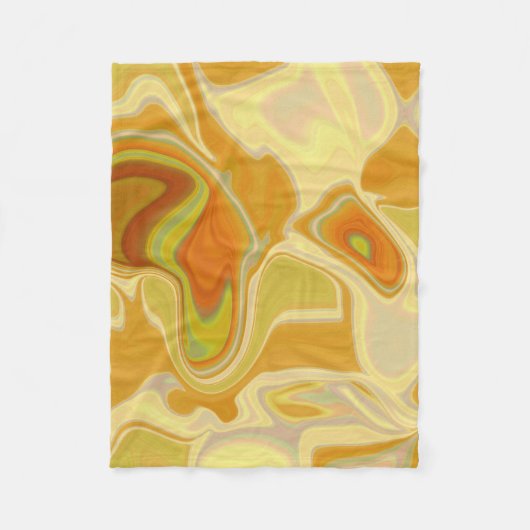 Traumlandschaft in Gold Fleecedecke (Vorderseite)