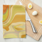 Traumlandschaft in Gold Geschirrtuch (Viertel Falte)