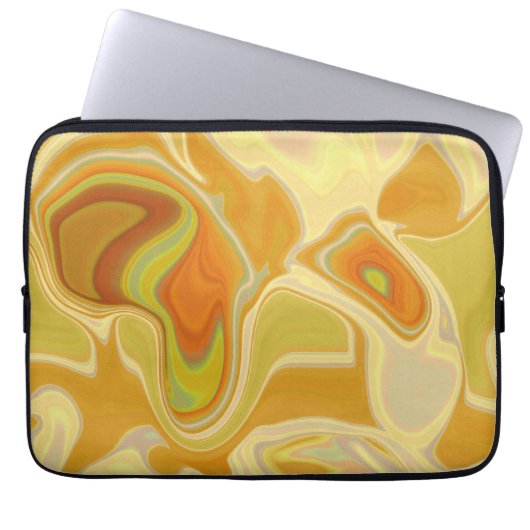 Traumlandschaft in Gold Laptopschutzhülle (Vorderseite)
