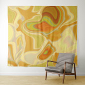 Traumlandschaft in Gold Wandteppich (Beispiel (Horizontal))