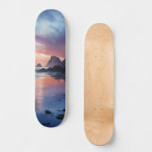Traumlandschaft Küsten-Sonnenuntergangs-Deck Skateboard (Vorderseite)