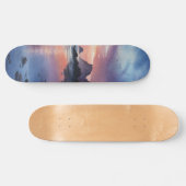 Traumlandschaft Küsten-Sonnenuntergangs-Deck Skateboard (Horizontal)