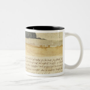 Traumlandschaft mit Text, 1526 Zweifarbige Tasse