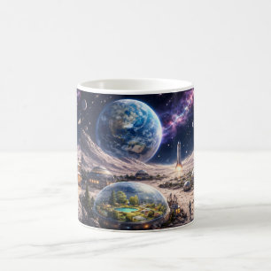 Traumlandschaft Mondstadt – Whimsical Mond Leben Kaffeetasse