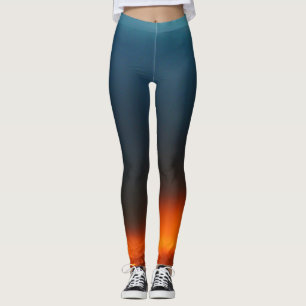 Traumleggings, orange und blauer Himmel Leggings