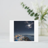 träumlicher Nachthimmel über Santorini, Griechenla Postkarte (Stehend Vorderseite)