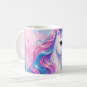 Träumlicher Pastell-Einhorn-Becher Kaffeetasse (Vorderseite Links)