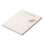 Traumnotizen Liebe Hoffnung Rosa Blume Notizblock (Rotiert)