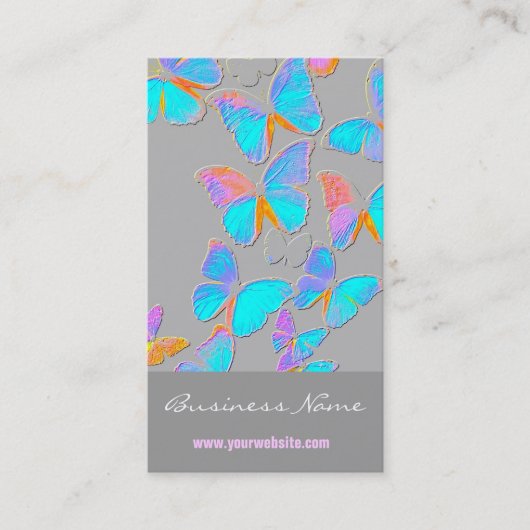 TraumOn/Embossed-Like Schmetterlinge Visitenkarte (Vorderseite)